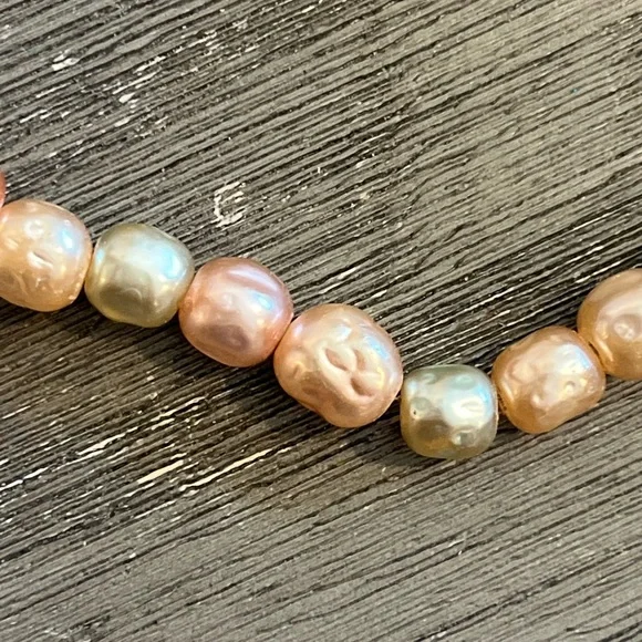 Vintage freshwater pearls, multi color pastel extra long strand - Picture 2 of 2